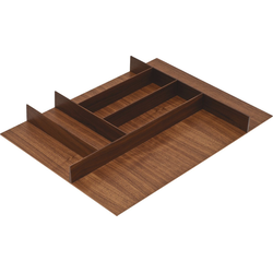 Fineline Utensil and Cutlery Insert Drawer Divider, Trimmable 15-9/16" Width x 19.5" Depth x 2-13/16" Height, Walnut