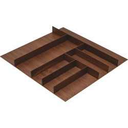  Fineline Utensil and Cutlery Insert Drawer Divider, Trimmable 21-9/16" Width x 19.5" Depth x 2" Height, . Walnut