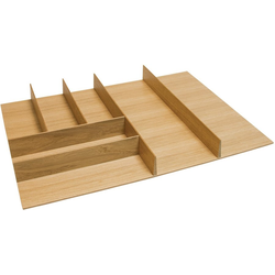 Fineline Utensil and Cutlery Insert Drawer Divider, Trimmable 21-9/16" Width x 19.5" Depth x 2" Height, White Oak