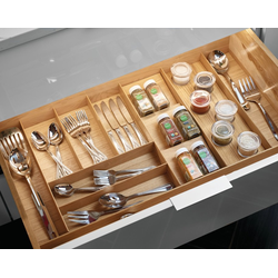 27-5/8 Inch Fineline Large Cutlery Tray, White oak