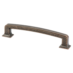 Berenson Hearthstone Traditional 6-5/16 Inch Center to Center Weathered Verona Bronze Cabinet Pull for Home and Business