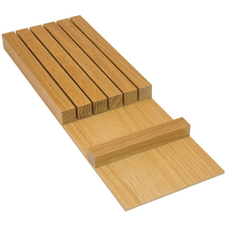 5-7/16 Inch Fineline Knife Holder Insert for Cutlery Tray, White oak
