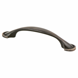 Berenson Hillcrest Traditional Verona Bronze Pull, 5-3/8 Inches Length, Zinc Material, Perfect for Traditional Homes