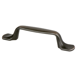 Berenson Village Collection 3 Inch Center to Center Verona Bronze Cabinet Pull, Traditional Style Zinc Material
