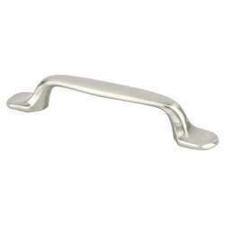 Berenson Village Traditional 3-3/4 Inch Center to Center Brushed Nickel Cabinet Pull for Shaker Style Cabinets and Cottage Style Homes