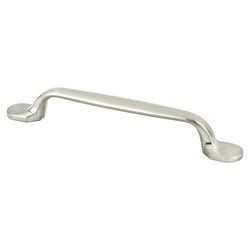 Berenson Village 5-1/16 Inch Center to Center Brushed Nickel Cabinet Pull, Traditional Style Zinc Material