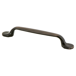 Berenson Village Collection 5-1/16 Inch C/C Traditional Verona Bronze Cabinet Pull, Zinc Material, Ideal for Shaker Style Cabinets