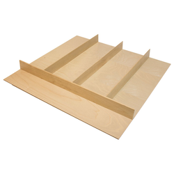  Fineline Cutlery and Utensil Trimmable Drawer Divider Insert for 24" Base Cabinets, 20-13/16" (533.3mm) Width x 20-13/16" (528mm) Depth x 1-15/16" Height, Birch