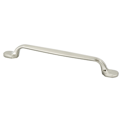 Berenson Village 6-5/16 Inch Center to Center Traditional Brushed Nickel Cabinet Pull, Zinc Material, Ideal for Shaker Style Cabinets