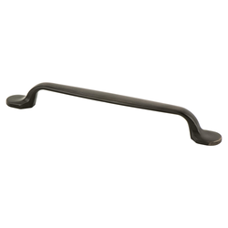 Berenson Village 6-5/16 Inch Center to Center Verona Bronze Cabinet Pull, Traditional Style Zinc Material