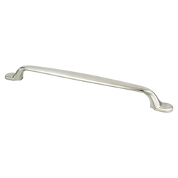 Berenson Village 10-1/16 Inch CC Brushed Nickel Appliance Pull, Traditional Style, Zinc Material, Perfect for Shaker Cabinets &amp; Cottage Homes