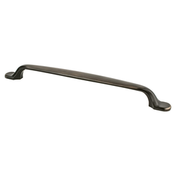 Berenson Village 10-1/16 Inch Center to Center Verona Bronze Appliance Pull, Traditional Style Zinc Material with Smooth Grip
