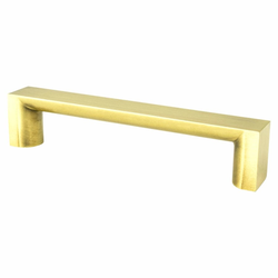 Berenson Elevate 5-1/16 Inch Center to Center Satin Gold Cabinet Pull, Contemporary Style, Aluminum Material, Perfect for Modern, Handle