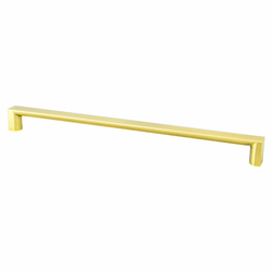 Berenson Elevate 12-5/8 Inch CC Satin Gold Cabinet Pull, Modern, Contemporary Style, Aluminum Material, Ideal for Louvered or Shaker Cabinets