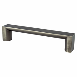 Berenson Elevate 5-1/16 Inch Center to Center Graphite Cabinet Pull, Modern Handle Design for Louvered or Shaker Cabinets