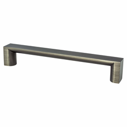 Berenson Elevate 6-5/16 Inch Center to Center Graphite Cabinet Pull, Contemporary Style, Aluminum Material, Perfect for Louvered or Shaker Cabinets