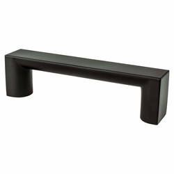Berenson Elevate 3-3/4 Inch Center to Center Matte Black Cabinet Pull, Contemporary Style, Aluminum Material, Perfect for Louvered or Shaker Cabinets