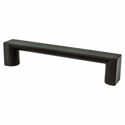 Berenson Elevate 5-1/16 Inch CC Matte Black Cabinet Pull, Contemporary Style, Aluminum Material, Perfect for Louvered or Shaker Cabinets