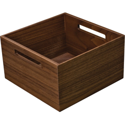Kitchen Storage Box 2, Fineline Move, 211.5 x 211.5 x 120 mm, Walnut