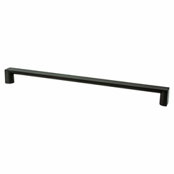 Berenson Elevate 12-5/8 Inch CC Matte Black Appliance Pull, Contemporary Style, Aluminum Material, Perfect for Louvered or Shaker Cabinets