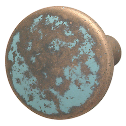 1-7/16 inch Zinc Knob, Rustic copper