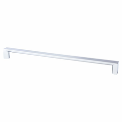 Berenson Elevate 12-5/8 Inch Center to Center Polished Chrome Cabinet Pull, Contemporary Style, Aluminum Material, Ideal for Modern, Handle