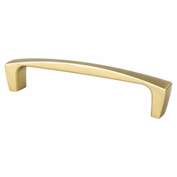 Berenson Aspire 5-1/16 Inch Center to Center Cabinet Pull, Modern Brushed Gold, Zinc Material, Transitional Style, Perfect for Shaker Style Cabinets