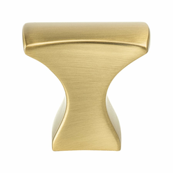 Berenson Aspire Transitional Style Center to Center Cabinet Knob in Modern Brushed Gold Finish, Zinc Material