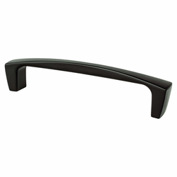 Berenson Aspire 5-1/16 Inch CC Matte Black Cabinet Pull, Zinc Material, Transitional Style, Ideal for Shaker Style Cabinets &amp; Transitional Homes