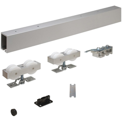 Junior 250/A Sliding Door Hardware System With 1 Track Buffer/1 Wall Buffer