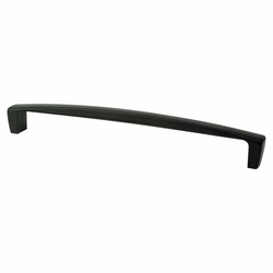 Berenson Aspire 12 Inch Center to Center Matte Black Cabinet Appliance Pull, Zinc Material, Transitional Style, Classic Comfort Series