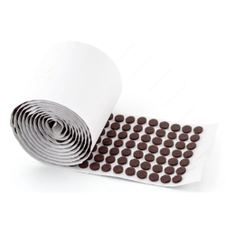 Heavy Duty Self-Adhesive Quiet Bumper Felt Pads, Roll of 1,000, Brown