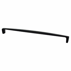 Berenson Aspire 18 Inch CC Matte Black Cabinet Appliance Pull, Zinc Material, Transitional Style, Ideal for Shaker Cabinets &amp; Transitional Homes