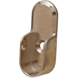Wardrobe Tube Support with Dowels for Oval Wardrobe Tubes, Nickel