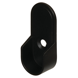 Wardrobe Tube Support with Dowels for Oval Wardrobe Tubes, Black