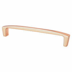 Berenson Aspire 6-5/16 Inch Center to Center Cabinet Pull, Brushed Copper, Zinc Material, Transitional Style, Perfect for Shaker Style Cabinets