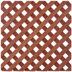 45 Degree Angle Lattice Grill with 9/16 Inch Staves, Walnut