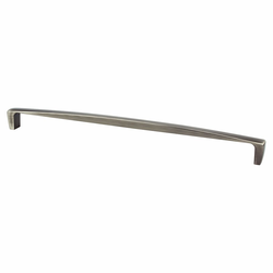 Berenson Aspire 18 Inch Center to Center Cabinet Appliance Pull, Brushed Tin, Zinc Material, Transitional Style, Ideal for Shaker Cabinets