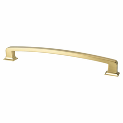 Berenson Hearthstone 12 Inch Center to Center Traditional Cabinet Appliance Pull in Modern Brushed Gold Finish, Zinc Material