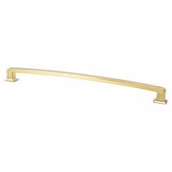 Berenson Hearthstone 18 Inch Center to Center Traditional Cabinet Appliance Pull in Modern Brushed Gold Finish, Zinc Material