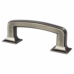 Berenson Hearthstone 3 Inch Center to Center Cabinet Pull in Vintage Nickel Finish, Zinc Material, Traditional Style for Home Decor