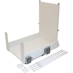 MX Laundry Hamper, Frame: White, Bottom and back: White, Bag: Black