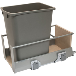 36 Quart MX Matrix Single Waste Bin Pull-Out for 12" Face Frame / 12-3/4" Frameless, Champagne