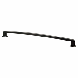 Berenson Hearthstone 18 Inch Center to Center Matte Black Cabinet Appliance Pull, Zinc Material, Traditional Style