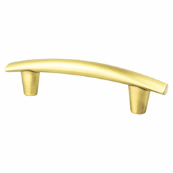 Berenson Meadow 3-3/4 Inch Center to Center Satin Gold Cabinet Pull, Transitional Style, Aluminum Material, Perfect for Consumers and Professionals