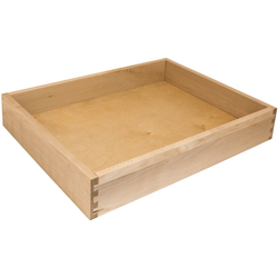 16-5/8 Inch Width x 3-1/2 Inch Height Face Frame Rollout Tray for 21 Inch Cabinet Width, Maple