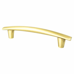 Berenson Meadow 5-1/16 Inch Center to Center Satin Gold Cabinet Pull, Transitional Style, Aluminum Material, Ideal for Home Decor