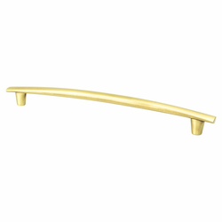 Berenson Meadow 10-1/16 Inch Center to Center Satin Gold Cabinet Pull, Transitional Style, Aluminum Material, Ideal for Consumers and Professionals