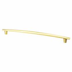 Berenson Meadow 12-5/8 Inch Center to Center Satin Gold Cabinet Pull, Transitional Style, Aluminum Material, Ideal for Consumers and Professionals