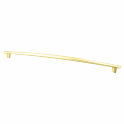 Berenson Meadow 17-5/8 Inch Center to Center Satin Gold Cabinet Appliance Pull, Aluminum, Transitional Style, Classic Comfort Series